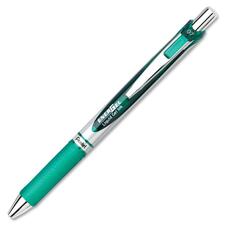 Energel Rtx Gel Pen, Retractable, Medium 0.7 Mm, Green Ink, Green/gray Barrel