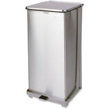 Defenders Heavy-duty Steel Step Can, 13 Gal, Steel, Stainless Steel