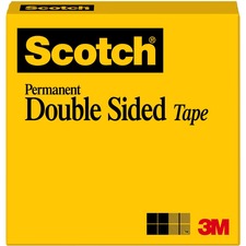 Double-sided Tape, 1" Core, 0.5" X 75 Ft, Clear
