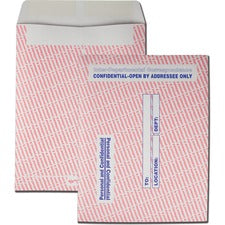 Gray/red Paper Gummed Flap Personal And Confidential Interoffice Envelope, #97, 10 X 13, Gray/red, 100/box