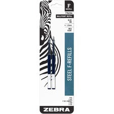 F-refill For Zebra F-series Ballpoint Pens, Fine Conical Tip, Black Ink, 2/pack