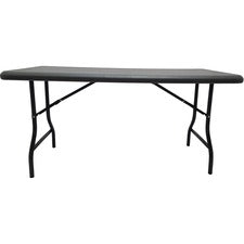 Indestructable Industrial Folding Table, Rectangular Top, 1,200 Lb Capacity, 60w X 30d X 29h, Charcoal