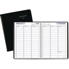 Dayminder Weekly Appointment Book, Vertical-column Format, 11 X 8, Black Cover, 12-month (jan To Dec): 2023