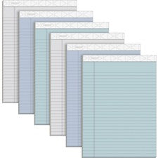 Prism + Colored Writing Pads, Wide/legal Rule, 50 Assorted Pastel-color 8.5 X 11.75 Sheets, 6/pack