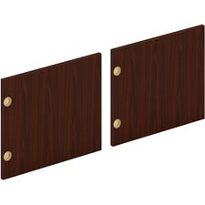 Pair Of Mod Laminate Doors For 72"w Mod Desk Hutch, 17.87 X 14.83, Traditional Mahogany