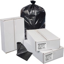Everyday Genuine Joe Low-Density Can Liners - 45 gal Capacity - 43" Width x 47" Length - 1.50 mil (38 Micron) Thickness - Low Density - Black - Resin - 100/Carton - Office Waste, Receptacle