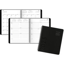 Contemporary Lite Weekly/monthly Planner, 8.75 X 7, Black Cover, 12-month (jan To Dec): 2023