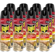 Raid Ant/Roach Killer Spray - Spray - Kills Ants, Cockroaches, Waterbug, Palmetto Bug, Silverfish, Carpet Beetle, Crickets, Earwig, Spider, Lady Beetle, Stink Bug, ... - 17.50 fl oz - Clear - 12 / Carton