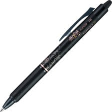 Frixion Clicker Erasable Gel Pen, Retractable, Bold 1 Mm, Black Ink, Black Barrel, Dozen