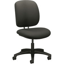 Comfortask Task Swivel Chair, Supports Up To 300 Lb, 15" To 20" Seat Height, Iron Ore Seat/back, Black Base