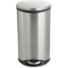 Step-on Medical Receptacle, 7.5 Gal, Steel, Stainless Steel