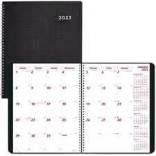 Duraflex 14-month Planner, 11 X 8.5, Black Cover, 14-month (dec To Jan): 2022 To 2024