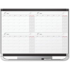 Prestige 2 Magnetic Total Erase Four-month Calendar, 48 X 36, White Surface, Graphite Fiberboard/plastic Frame