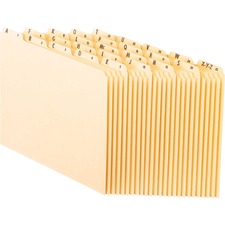 Top Tab A-z File Guides, 1/5-cut Top Tab, A To Z, 8.5 X 11, Manila, 25/set