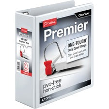 Premier Easy Open Clearvue Locking Slant-d Ring Binder, 3 Rings, 3" Capacity, 11 X 8.5, White