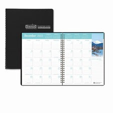 Earthscapes Recycled Ruled Monthly Planner, Landscapes Color Photos, 11 X 8.5, Black Cover, 14-month (dec-jan): 2022-2024
