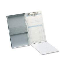 Snapak Aluminum Side-open Forms Folder, 0.38" Clip Capacity, Holds 5 X 9 Sheets, Silver