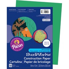 Sunworks Construction Paper, 50 Lb Text Weight, 9 X 12, Holiday Green, 50/pack