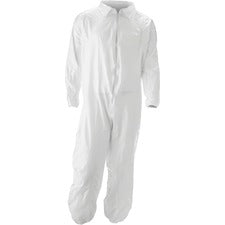 MALT ProMax Coverall - Recommended for: Chemical, Painting, Food Processing, Pesticide Spraying, Asbestos Abatement - Medium Size - Zipper Closure - Polyolefin - White - 25 / Carton