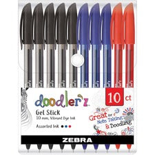 Doodler'z Gel Pen, Stick, Bold 1 Mm, Assorted Ink And Barrel Colors, 10/pack