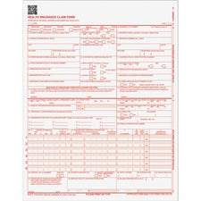 Cms-1500 Medicare/medicaid Forms For Laser Printers, One-part (no Copies), 8.5 X 11, 500 Forms Total