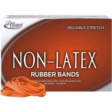 Non-latex Rubber Bands, Size 64, 0.04" Gauge, Orange, 1 Lb Box, 380/box