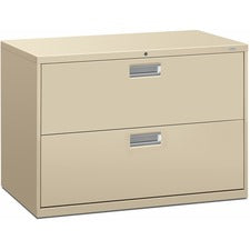 Brigade 600 Series Lateral File, 2 Legal/letter-size File Drawers, Putty, 42" X 18" X 28"