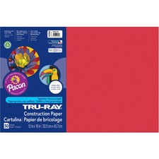 Tru-ray Construction Paper, 76 Lb Text Weight, 12 X 18, Holiday Red, 50/pack