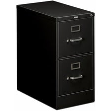 510 Series Vertical File, 2 Letter-size File Drawers, Black, 15" X 25" X 29"