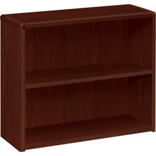 10700 Series Wood Bookcase, Two-shelf, 36w X 13.13d X 29.63h, Mahogany