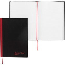 Hardcover Casebound Notebooks, Scribzee Compatible, 1-subject, Wide/legal Rule, Black Cover, (96) 8.25 X 5.63 Sheets