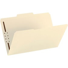 Top Tab Fastener Folders, 1/3-cut Tabs: Assorted, 0.75" Expansion, 1 Fastener, Legal Size, Manila Exterior, 50/box