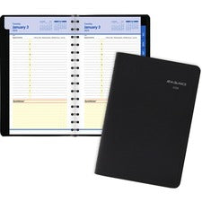 Quicknotes Daily/monthly Appointment Book, 8.5 X 5.5, Black Cover, 12-month (jan To Dec): 2023