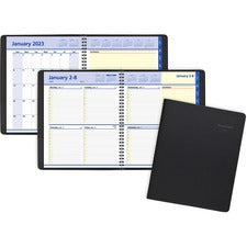 Quicknotes Weekly Block Format Appointment Book, 10 X 8, Black Cover, 12-month (jan To Dec): 2023