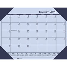 Ecotones Recycled Monthly Desk Pad Calendar, 22 X 17, Sunset Orchid Sheets, Cordovan Corners, 12-month (jan To Dec): 2023