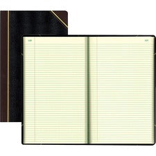 Texthide Record Book, 1-subject, Medium/college Rule, Black/burgundy Cover, (500) 14 X 8.5 Sheets