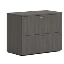 Mod Lateral File, 2 Legal/letter-size File Drawers, Slate Teak, 36" X 20" X 29"