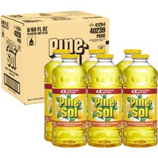 Pine-Sol All Purpose Cleaner - Concentrate Liquid - 60 fl oz (1.9 quart) - Lemon Fresh Scent - 6 / Carton - Yellow