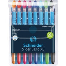 Slider Basic Ballpoint Pen, Stick, Extra-bold 1.4 Mm, Assorted Ink And Barrel Colors, 8/pack