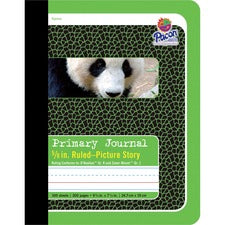 Primary Journal, D'nealian K, Zaner-bloser 1, Manuscript Format, Green Cover, (100) 9.75 X 7.5 Sheets
