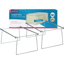 Steel Hanging Folder Drawer Frame, Legal Size, 23" To 27" Long, Gray, 2/pack