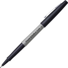 Flair Felt Tip Porous Point Pen, Stick, Extra-fine 0.4 Mm, Black Ink, Black Barrel, Dozen