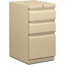 Brigade Mobile Pedestal With Pencil Tray Insert, Left Or Right, 3-drawers: Box/box/file, Letter, Putty, 15" X 19.88" X 28"