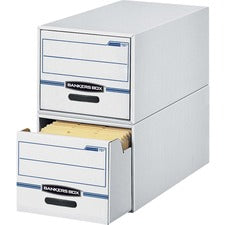 Stor/drawer Basic Space-savings Storage Drawers, Letter Files, 14" X 25.5" X 11.5", White/blue, 6/carton