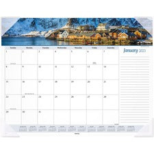 Seascape Panoramic Desk Pad, Seascape Panoramic Photography, 22 X 17, White Sheets, Clear Corners, 12-month (jan-dec): 2023