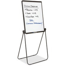 Ultima Presentation Easel, 27 X 34, White Surface, Black Metal Frame