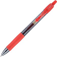 G2 Premium Gel Pen, Retractable, Fine 0.7 Mm, Red Ink, Smoke Barrel, Dozen