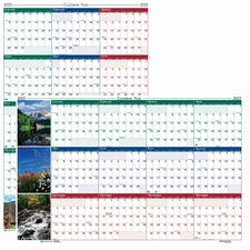 Earthscapes Recycled Reversible/erasable Yearly Wall Calendar, Nature Photos, 24 X 37, White Sheets, 12-month (jan-dec): 2023