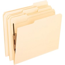 Manila Fastener Folders With Bonded Lesspace Fasteners, 2 Fasteners, Letter Size, Manila Exterior, 50/box