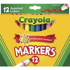 Non-washable Marker, Broad Bullet Tip, Assorted Classic Colors, Dozen
